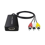 HDMI to AV Converter HDMI to RCA Composite Converter Adapter, Support PAL/NTSC, Support 1080P, Compatible with Roku/Fire Sitck/PS4/Xbox/Spectrum Box/Old Sanyo TV/Old LG TV/Old CRT ect.