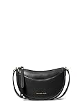 Michael Kors Dover Small Leather Crossbody Bag Purse Handbag (Black)