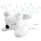 Pure Enrichment® PureBaby® Sound Sleeper Portable Sound Machine & Star Projector - Plush Sleep Aid with Night Light, 10 Lullabies, White Noise, Heartbeat, Birds & More for Baby & Toddlers (Polar Bear)