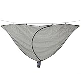 Equip Outdoors Hammock Bug Mosquito Net with No-See Um Polyester Mesh for 360-Degree Protection, Quick Easy Setup , Grey , 112' L x 53' H