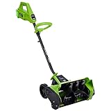 Earthwise SN74016 40-Volt Cordless Electric Snow Shovel, Brushless Motor, 16-Inch Width, 300lbs/Minute (Battery and Charger Included)