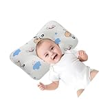 LUXHOUSE Pillow, Square Type, Pillow, 100% Cotton Sponge Filled Interior, Breathable ,Headrest for Strollers, Travel Pillow, ,Multi-use Portable Feeding Pillow, Toddler Pillow