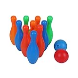 Toddmomy Plastic Bowling Game Mini Bowling Toy Kids Bowling Set Bowling Ball Set Bowling Pins Toy Bowling Play Set for Kids Indoor Outdoor Sports Game