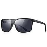 MERRY'S Rectangular Polarized Sports Sunglasses for Men Women Cycling Driving Fishing UV400 Protection S8225
