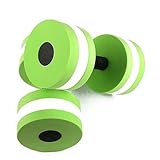 Water Weights for Pool Exercise Set, 2PCS Water Dumbbells for Pool Exercise Dumbell Water Aerobics EVA Foam Dumbbells Pool Resistance Water Fitness Equipment for Adult Kids Weight Loss (GREEN)