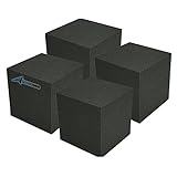 Arrowzoom New 4 Pieces of 20 X 20 X 20 cm .8 x 7.8 x 7.8 inches Black Soundproofing Insulation Corner Cube Bass Trap Acoustic Wall Foam Padding Studio Foam Tiles AZ1135