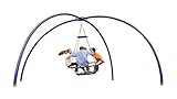 HearthSong Large Vortex Spinning Ring Swing and Sky Dome Arched Stand Special, Swing 68' H x 50' Diam, Stand 8'H x Approx 13'W, Holds Up to 300 lbs.