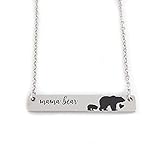 Mama Bear Necklace Mama Bear Necklace with Cubs Mama Bear with cubs Mom Necklace Bar Necklace Mama Bear Jewelry Mother's Day Gift MBEAR-NECK