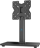 PERLESMITH Swivel Universal TV Stand/Base - Table Top TV Stand for 19-43 inch LCD LED TVs/Monitor/PC - Height Adjustable TV Mount Stand with Tempered Glass Base, VESA 200x200mm, PSTVS07