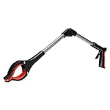 2022Upgrade Grabber Reacher Tool, 0°-180° Angled Arm, 360° Rotating Head, Wide Jaw, Handy Trash Claw Grabbers for Elderly, Reaching Tool for Trash Pick Up Stick, Litter Picker, Arm Extension (Orange)