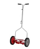 Great States 304-14 14-Inch 5-Blade Push Reel Lawn Mower, Red