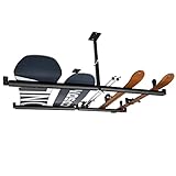 DACK Snowboard Ceiling Storage Rack, 10-18 Inch Adjustable Ski Rack, with Double SUP Longboard Kayaks Hanger, 80lbs Per Side Overhead Mount for Garage and Indoor
