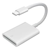 TIANSONG USB C SD Card Reader for Mac/iPhone 15/iPad/MacBook,USB-C Memroy Card Reader USB C to SD Card Adapter Trail Game Camera Viewer for MacBook Air/Pro iMac M1 M2 Android Galaxy S22/S23 (White)