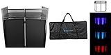 Rockville ROCKBOOTH DJ Event Booth Facade w/20” x 40” Built in Table + Travel Bag + Scrims
