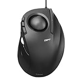ELECOM DEFT Trackball Mouse, Wired, Finger Control, 8-Button Function with Smooth Tracking, Ergonomic Design, Windows11, macOS (M-DT2URBK)