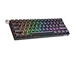 Geeky GK61 SE 60% | Mechanical Gaming Keyboard | 61 Keys Multi Color RGB LED Backlit for PC/Mac Gamer | ANSI US American Layout (Black, Mechanical Speed Yellow)