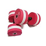 Upgrade Water Aerobic Exercise Foam Dumbbells Pool Resistance 1 Pair, Water Fitness Exercises Equipment for Weight Loss (Red)