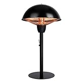 Star Patio Electric Patio Heater, Tabletop Heater, Infrared Heaters, Electric Outdoor Heater, Outdoor Space Heater, Portable Heater with Hammered Bronze Finished, 1500W, STP1566-BT