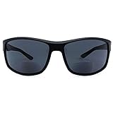 VITENZI Bifocal Sunglasses Wraparound Sports Readers for Reading Under The Bari Sun in Black 1.50