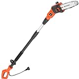 MAXLANDER Pole Saw Corded, 8-Inch Electric Pole Saws for Tree Trimming, 6 Amp Light-weight Telescopic Tree Trimmer Pole Saw, Tool-free Installation