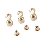 HQPARRTS Grandfather Clock Weight Shell Hook and Nut Set of 3 Older Style 4 mm Thread (3 PCS Shell Hook and Nut)