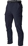 Men's Cargo Work Hiking Pants Lightweight Water Resistant Quick Dry Fishing Travel Camping Outdoor Breathable Multi Pockets Navy M