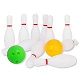 Liberry Kids Bowling Set Includes 10 Classical White Pins and 2 Balls, Suitable as Toy Gifts, Early Education, Indoor & Outdoor Games, Great for Toddler Preschoolers and School-age Child, Boys & Girls