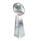 Sportzday Fantasy Football Trophy-14 INCHES Large - Ultimate Fantasy Football Trophy Realistic Fantasy League Winner’s Cup Bright Silver Lombardi Trophy Elegant and Durable Design