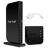 Nyrius Aries Home+ Wireless HDMI 2X Input Transmitter & Receiver for Streaming HD 1080p 3D Video and Digital Audio (NAVS502) - Bonus Apple Mini Display Port to HDMI Adapter Included