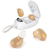 Hearing Aids, Mini Hearing Amplifiers for Adults & Seniors with Noise Cancelling，Rechargeable OTC Hearing Aid Into Ear No Squealing Hearing Assist Device with LED Power Display