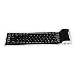 Wireless Bluetooth Keyboard Portable Waterproof Mini Wireless Bluetooth Keyboard Foldable Keyboard for Home Office Laptop/PC/Phone (Black)