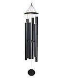 Corinthian Bells by Wind River - 65 inch Black Wind Chime for Patio, Backyard, Garden, and Outdoor décor (Aluminum Chime) Made in The USA