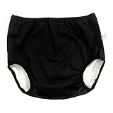 Adult Diaper Cover for Incontinence, Cloth Active Latex Leak Proof Pants, Noiseless Reusable Washable Pull-Up Plastic Pants (Black, S)