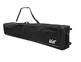 Wolt Rolling Ski Bag - Padded Snowboard Bag Carrier with Wheels for Air Travel, fit to Double Pairs of Skis up to 175 cm