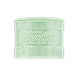 TableCraft's Coca-Cola Jadeite Salt Cellar with Lid 4.25 x 4.25 x 3.75', Green