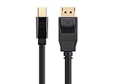 Monoprice Mini DisplayPort 1.2 to DisplayPort 1.2 Cable - 3 Feet - Black | Supports up to 4K resolution and 3D Video - Select Series