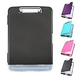 YEAHVIY Clipboard with Storage, Large Capacity Nursing Clipboards with Low Profile Clip, Heavy Duty Plastic Storage Clipboard with Pen Holder, Side-Opening, Multifunctional Clipboard Case for Writing