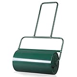 Outvita Lawn Roller, 13 Gallons Water and Sand Filled Garden Drum Roller with U Shaped Handle Tow beind Sod Roller for Planting, Seeding(Green)