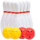 BLUE PANDA Kids Bowling Game with 10 Pins and 4 Balls (14 Piece Set)