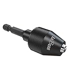 LaBear Drill Chuck Keyless Mini 3-Jaw Adapter with Quick-change 1/4' Hex Shank to Hold 1.5-6mm Alloy Black Drill Bits Milling Cutters