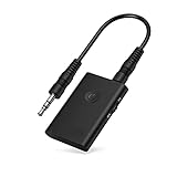 V5.0 Bluetooth Transmitter Receiver for TV PC, 2-in-1 AUX Audio Adapter, Wireless 3.5mm Bluetooth Adapter for Headphones/Car/Home Stereo/Switch/Speakers, Simultaneously Pair 2 Devices