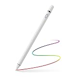 Active Stylus Pens for Touch Screens,1.5mm Fine Point Rechargeable Active Pencil Digital Pencil Capacitive Pen Compatible with iPhone Pad and Other Tablets (White)