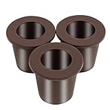 HQLESHUI 3 Pieces Patio Table Umbrella Hole Ring Umbrella Cone Wedge Plug Umbrella Stabilizer Sleeve for 2 to 2.6 Inch Patio Table Hole and 1.5 Inch or Umbrella Pole Adapter (Brown)