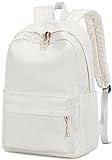 School Backpack for Teen Girls Women Laptop Backpack College Bookbags Middle School Travel Work Commuter Back Pack(Solid Beige)