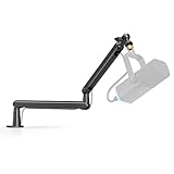FIFINE Microphone Boom Arm, Low Profile Adjustable Stick Microphone Arm Stand with Desk Mount Clamp, Screw Adapter, Cable Management, for Podcast Streaming Gaming Studio-BM88