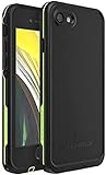 LifeProof FRE SERIES Waterproof Case for IPhone SE (2nd gen - 2020) and IPhone 8/7 (NOT PLUS) - Retail Packaging - NIGHT LITE (BLACK/LIME)