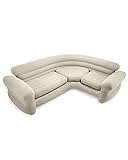 INTEX 68575EP Inflatable Corner Sofa: L-Shaped – Indoor Use – 2-in-1 Valve – 880lb Weight Capacity – 101” x 80” x 30”