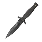 Smith & Wesson SWHRT9B 9in High Carbon S.S. Fixed Blade Knife with 4.7in Dual Edge Blade and TPE Handle for Outdoor, Tactical, Survival and EDC, Multi