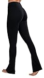 Sunzel Butterflycra High Waist Mini Flared Leggings for Women, Tummy Control Casual Flare Yoga Pants for Yoga Workout Gym 32' Black X-Large