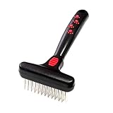 Ryan's Pet Supplies Paw Brothers Magic Spring Undercoat Rake for Dogs, Professional Grade, Spriing Loaded Pins, Comfort Grip, 6.8 in